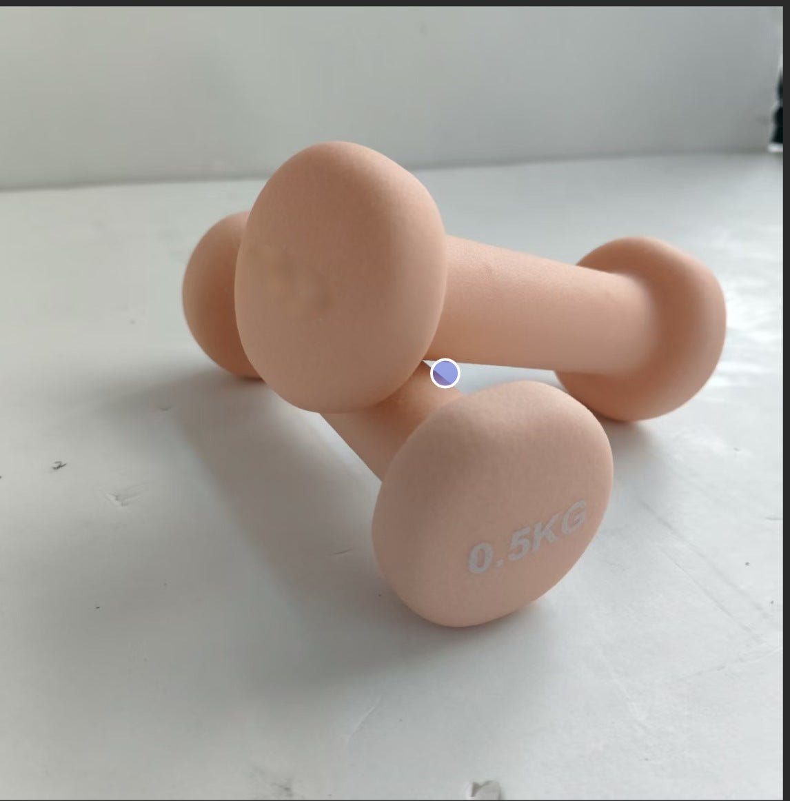 Yoga fitness flat head frosted dipped plastic dumbbells for men and women, home exercise equipment, solid cast iron dumbbells