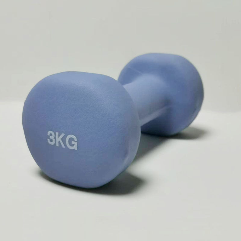 Plastic-coated dumbbells for women, fitness, home use, boys, teenagers, primary school students, children, solid cast iron, pure iron, mini dumbbells